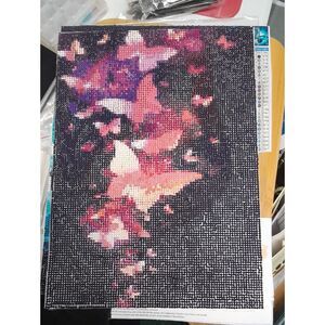 Pink & Purple Butterfly Diamond Art Canvas